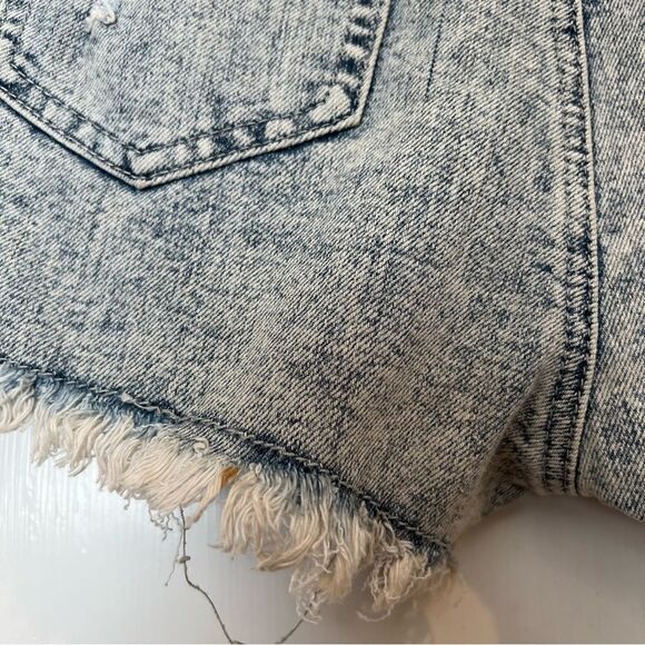 ChiQle Studded Cat Denim Cut Off Short Shorts size L - Picture 4 of 7